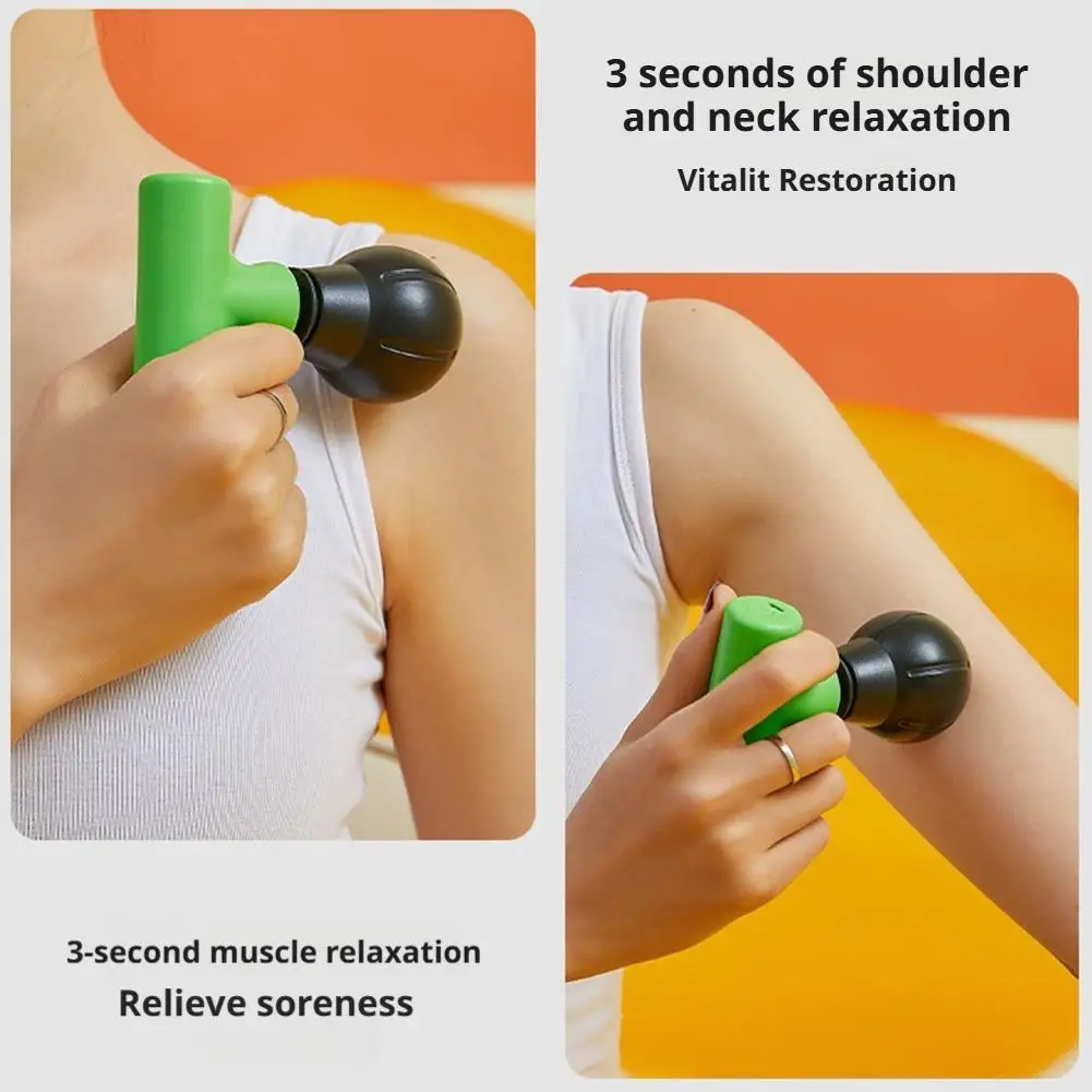 جديد مريح فآسيا صغير بندقية USB شحن العضلات الاسترخاء عالية التردد الاهتزاز اللياقة البدنية مدلك