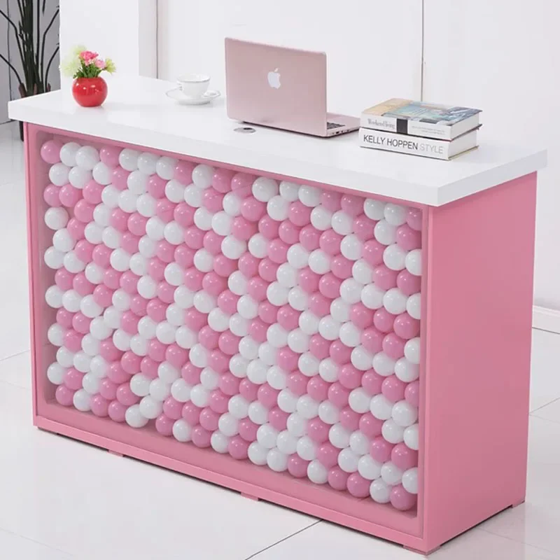 

Receptionist Lectern Reception Desk Podium White Checkout Liquid Bar Hair Salon Counter Register Pulpitos Bureau Shop Furniture