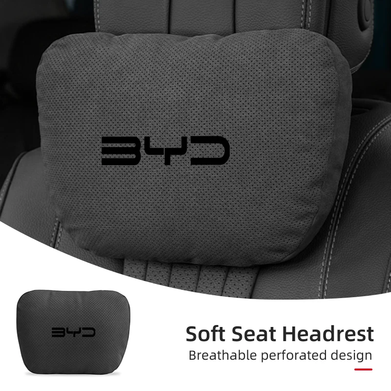 

Suede Car Neck Pillow Auto Seat Headrest Cushion Auto Interior For BYD F3 I3 F0 F6 S6 S8 E5 G6 L3 S7 M6 Tang Song Qing Yuan Max