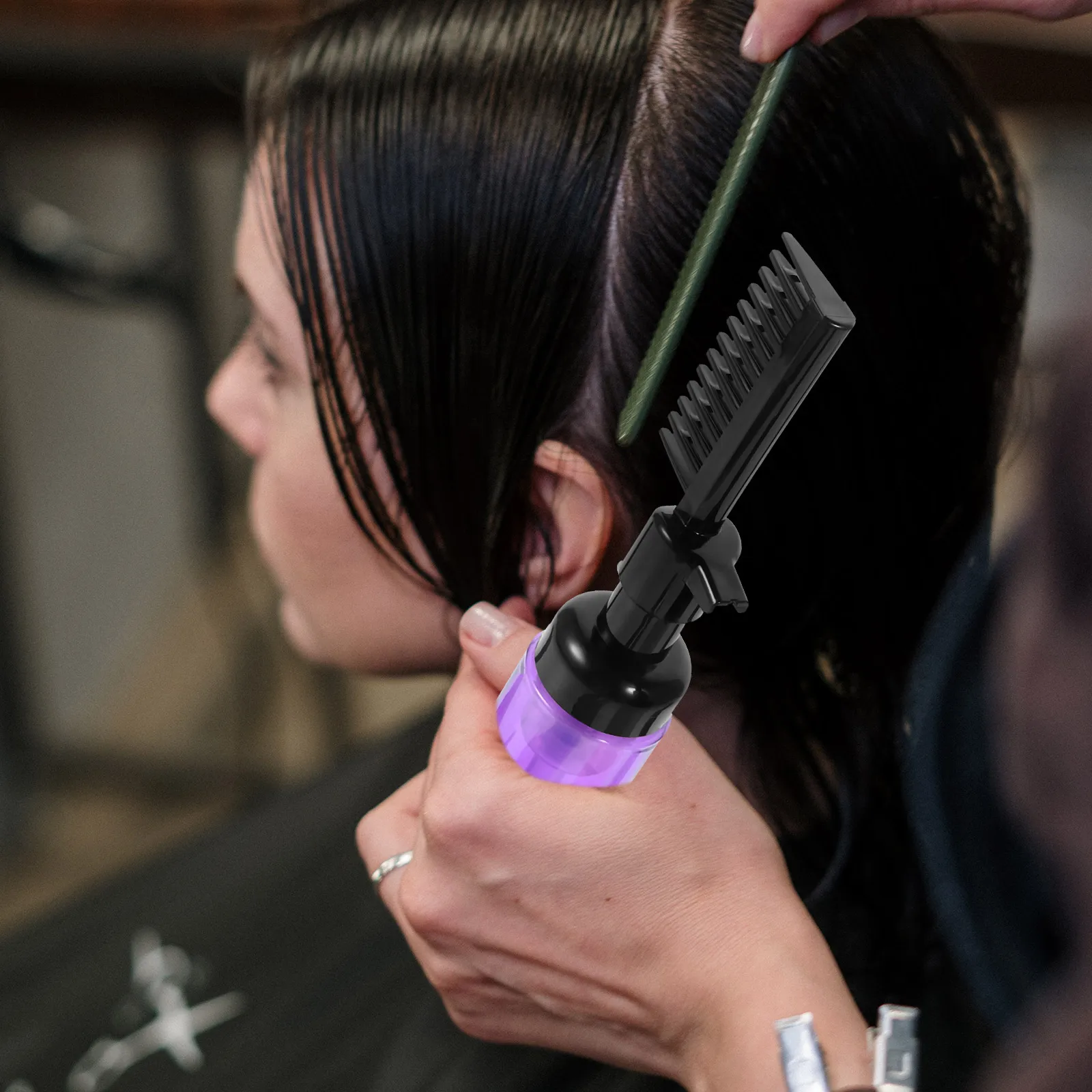 3 قطع من زجاجات الرغوة 60 مل، زجاجات مشط صبغ الشعر المحمولة، سهلة الاستخدام لتلوين مكيف الشامبو في صالونات التجميل للاستخدام المنزلي