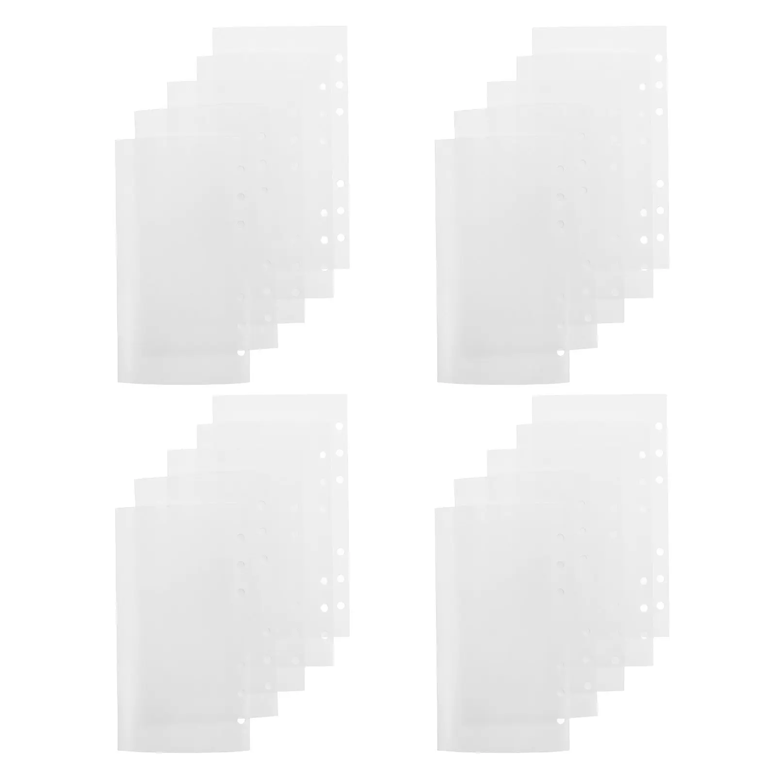 40Sheet Sticker Release Paper A6 Double-Sided Binder Refill Sheets 6 Ring Loose Leaf Notebook Inserts for Sticker Collecting