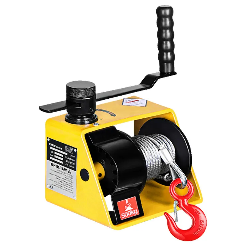 LMM turbo worm hand winch two-way self-locking 500kg heavy duty hand winch