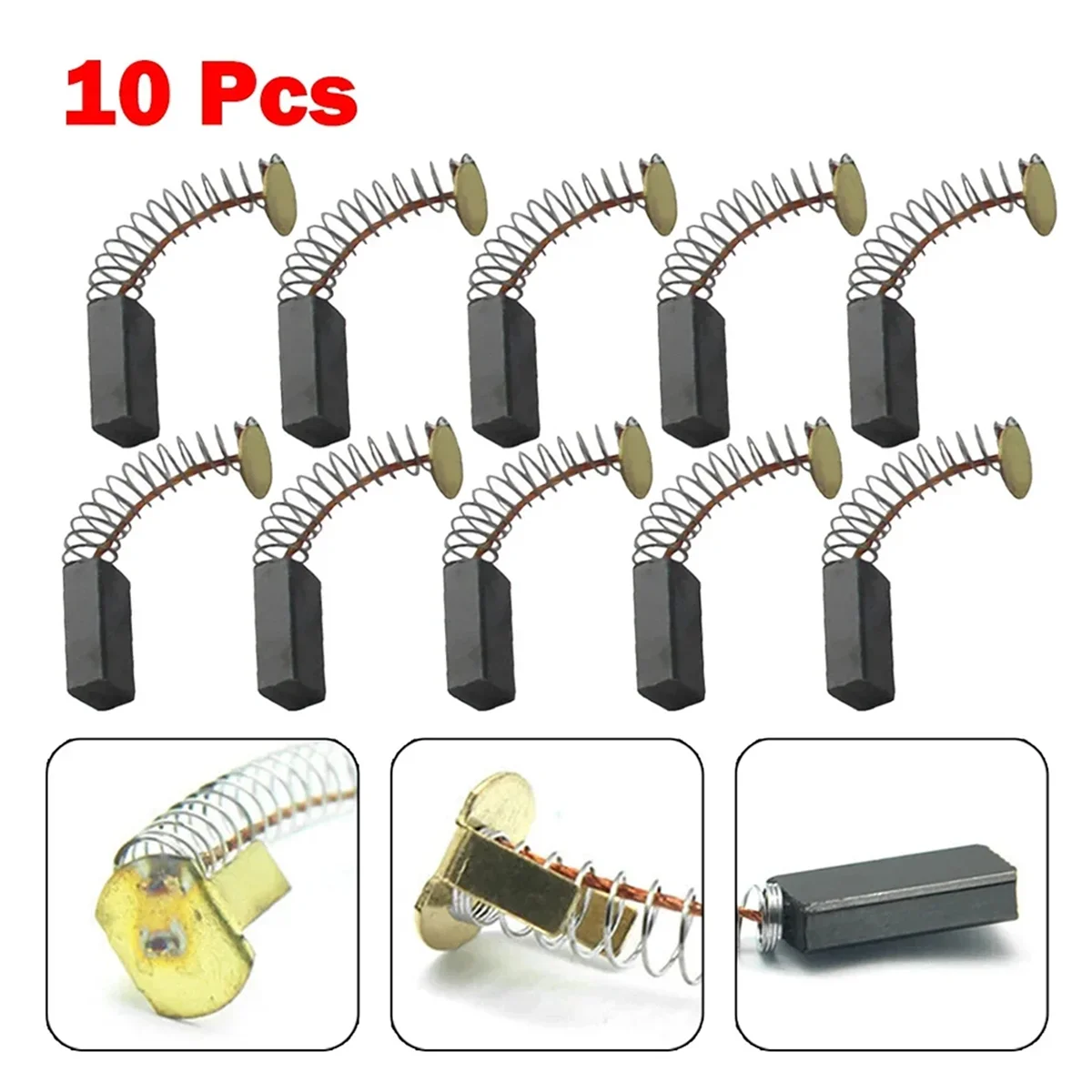 

AA98 10pcs Carbon Brush 4x8x18MM for FR-900 FR-770 FR-1000 Continuous Sealer Carbon Brush Spare Parts Power Tool Accessories