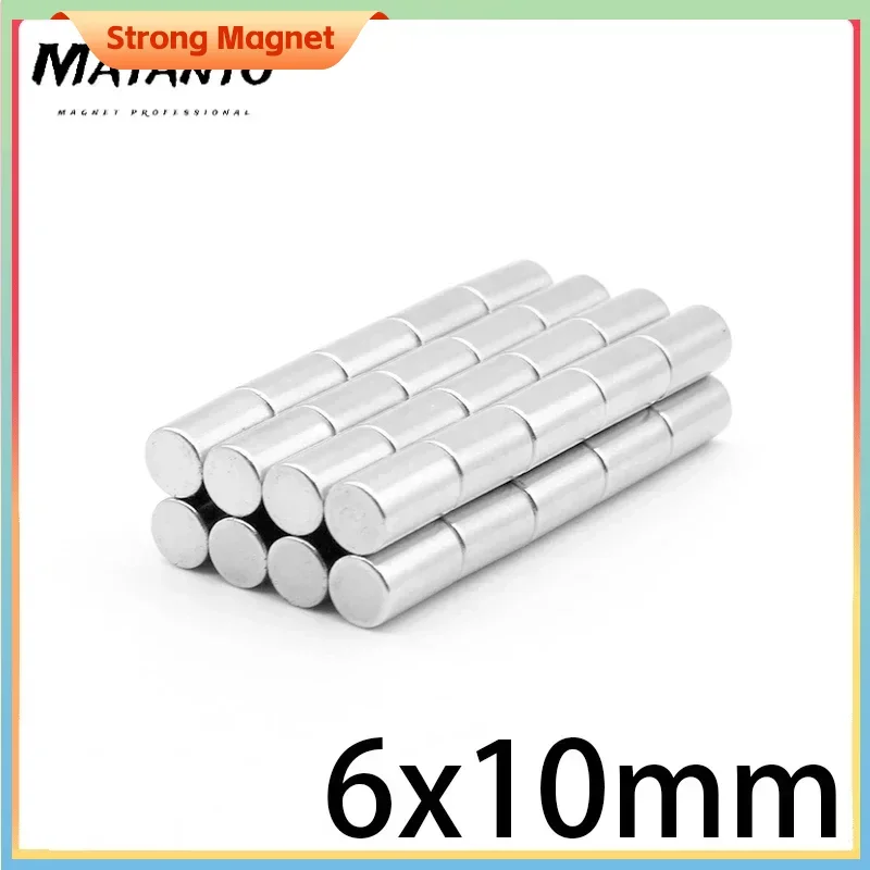 6x10 Strong Powerful Magnets N35 Small Round Magnet 6x10mm Thinck Disc Rare Earth Neodymium  Magnet 6*10