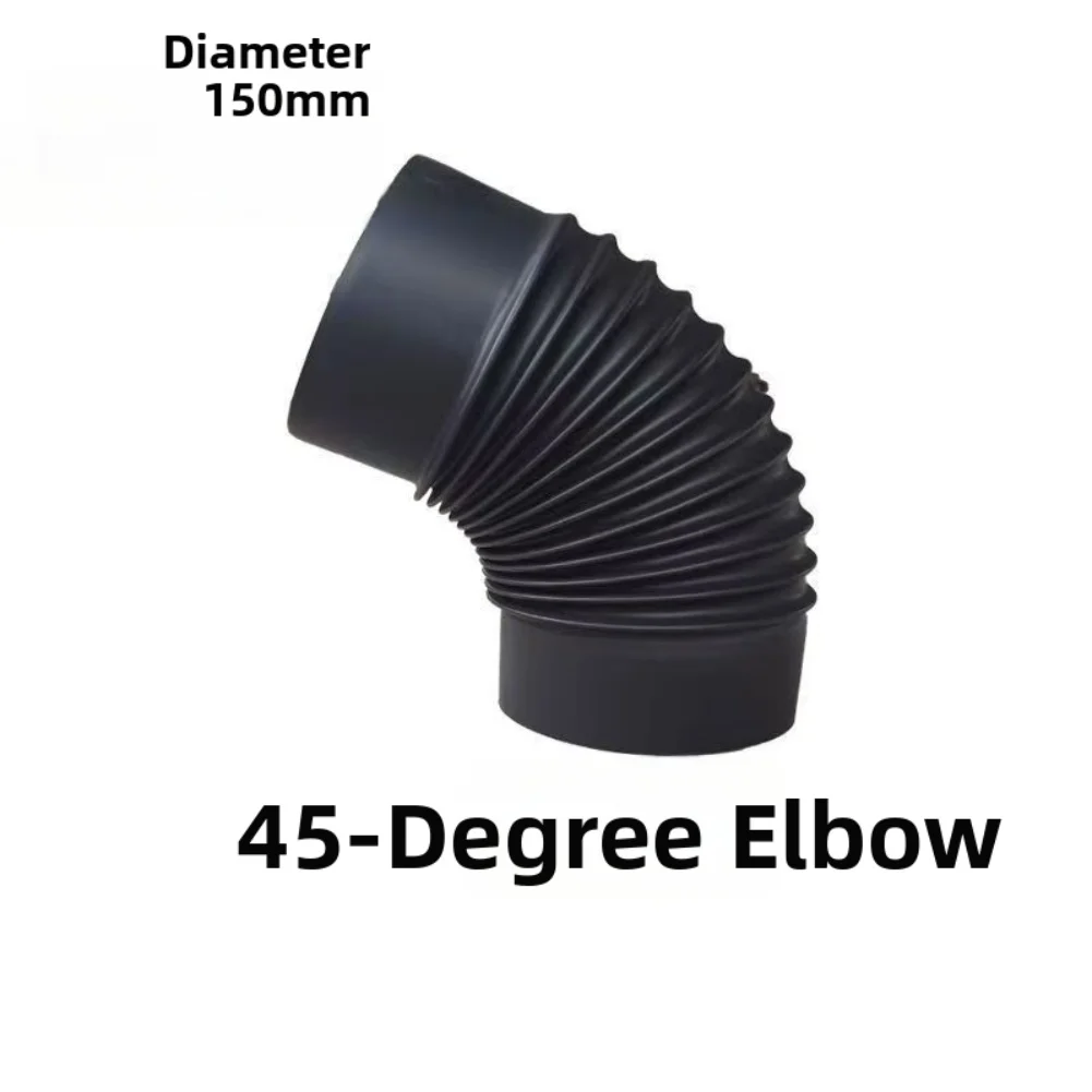 

45-градусная коленчатая труба для дымовой выхлопной вентиляции для гибкой каминной печи, соединение дымохода для внутреннего нагревателя древесины