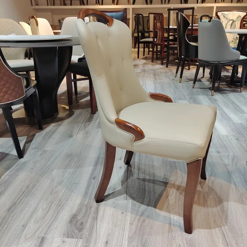 

Small-sized furniture, living room, bedroom home restaurant hotel tables and chairs leather backrest light luxury ful