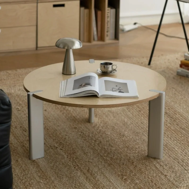 Minimalist Coffee Tables Wooden Texture Iron Frame Low Living Room Sofa Side Coffee Tables Nordic Home Storage Furnitures