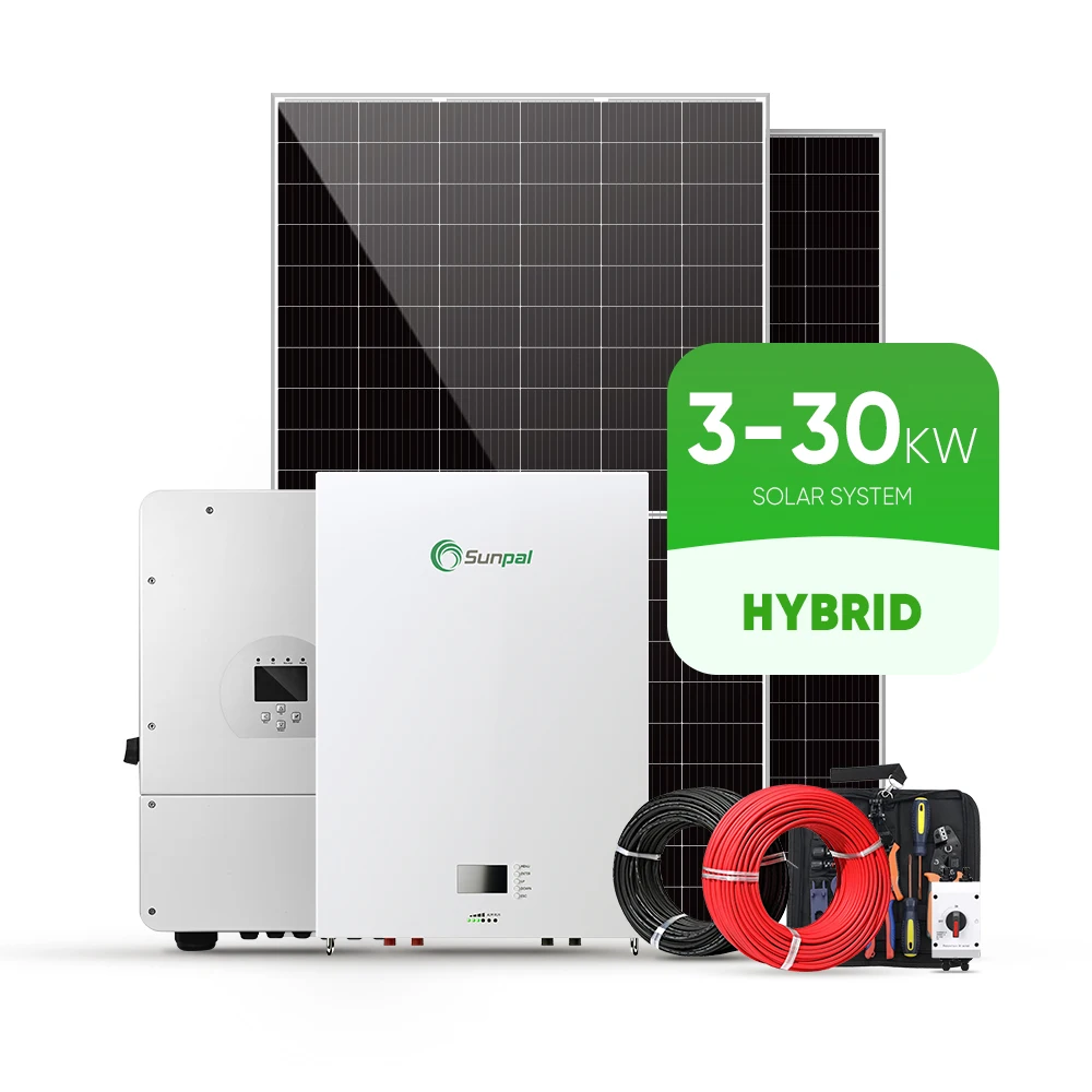 Customization Complete Hybrid Solar Energy System 3 Phase 5Kw 8Kw 10Kw 48V on Off Grid Hybrid Solar Panel Power System for Home