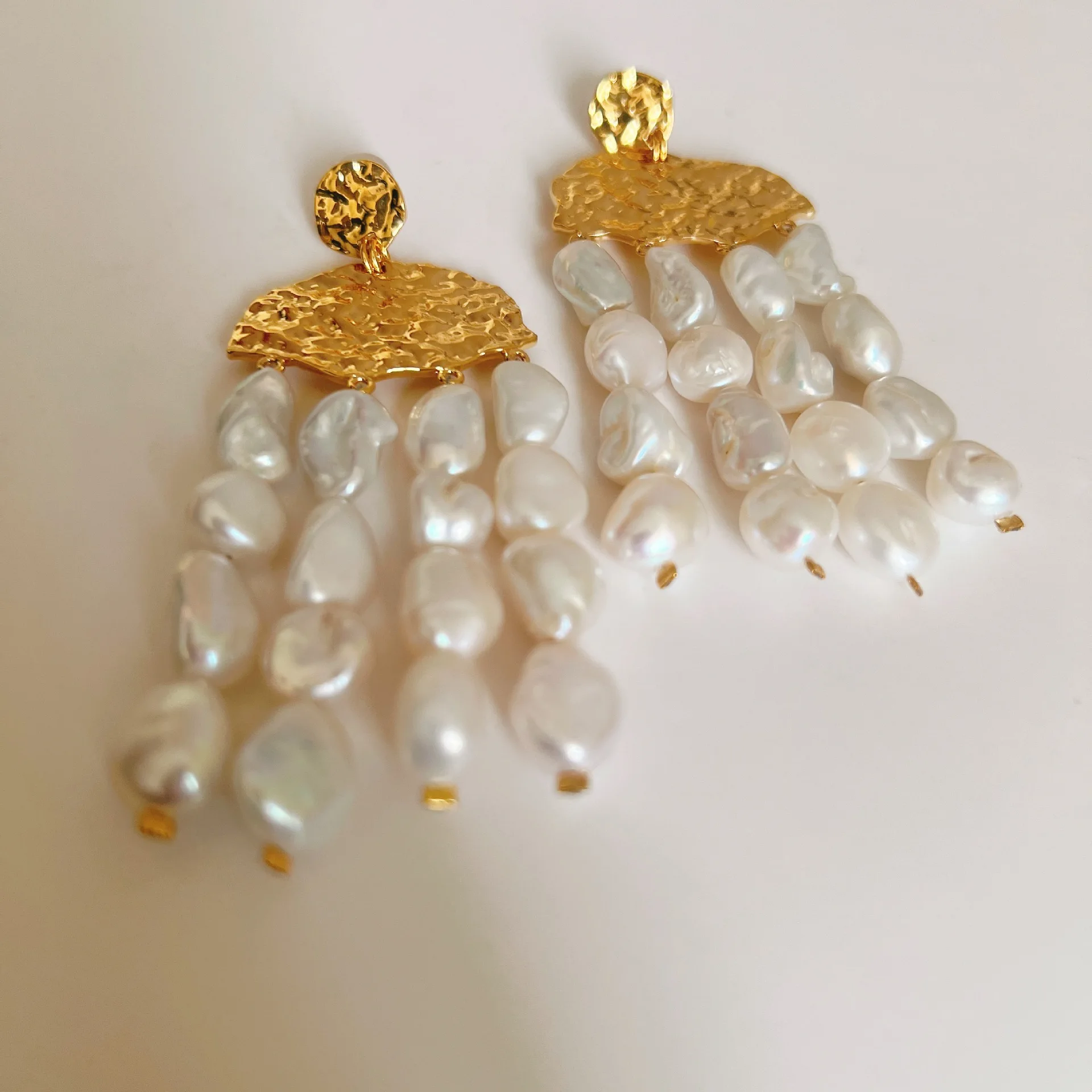 Brass With 18K Gold Real Pearl - đánh giá và giá Tassel Earrings Boho