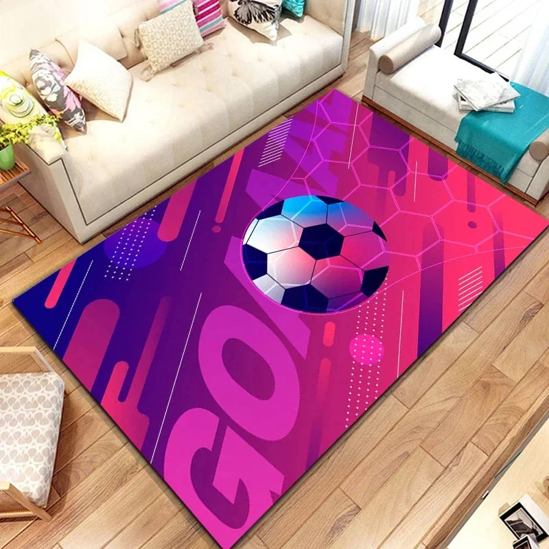 Football Carpet Ball Game Area Rug for Kids Boys Teens Playroom Soccer Doormat Sport Theme Indoor Floor Mat For Living Room Sofa