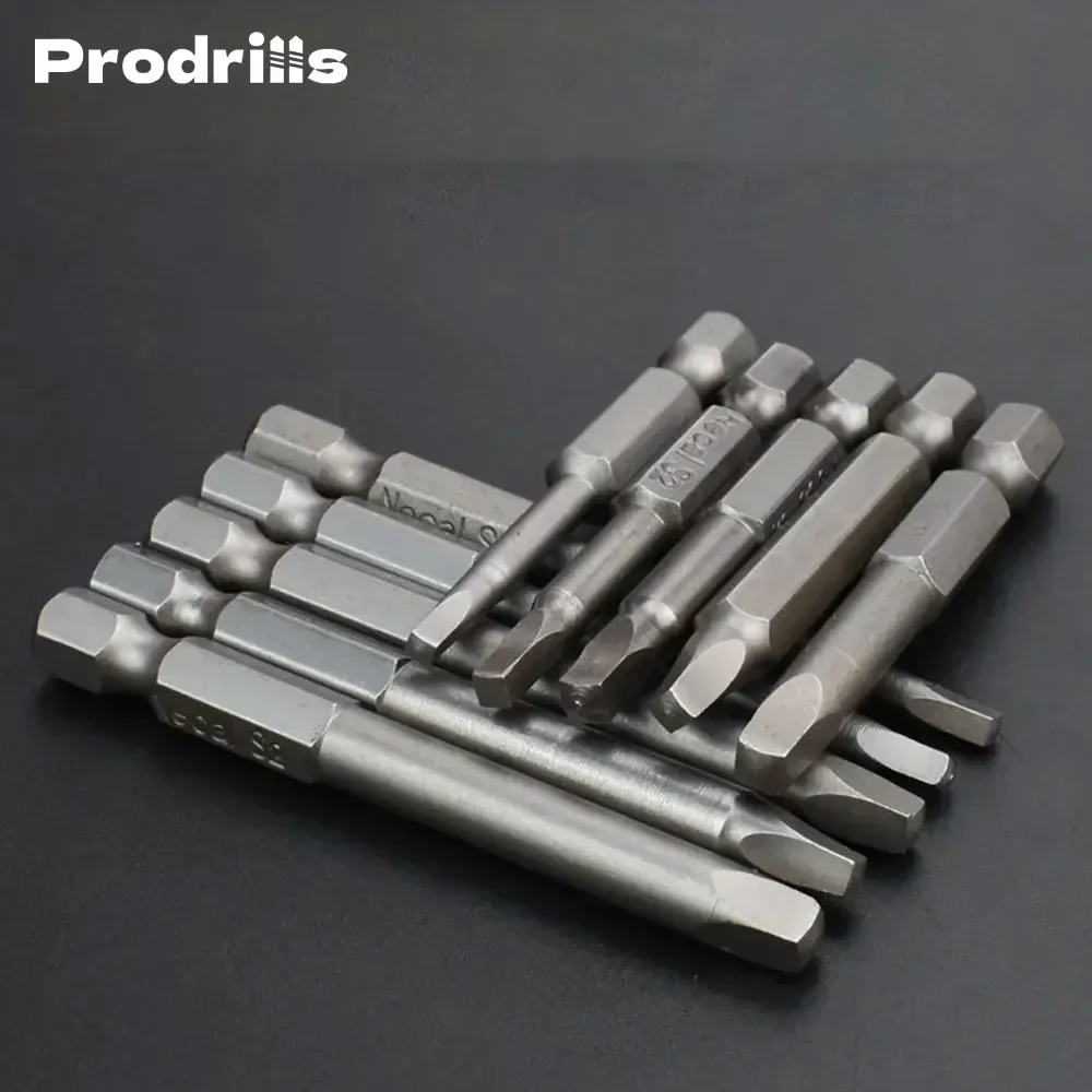 

Prodrill Magnetic Square Screwdriver Bits Set 50/65mm S2 Steel Hand Tools