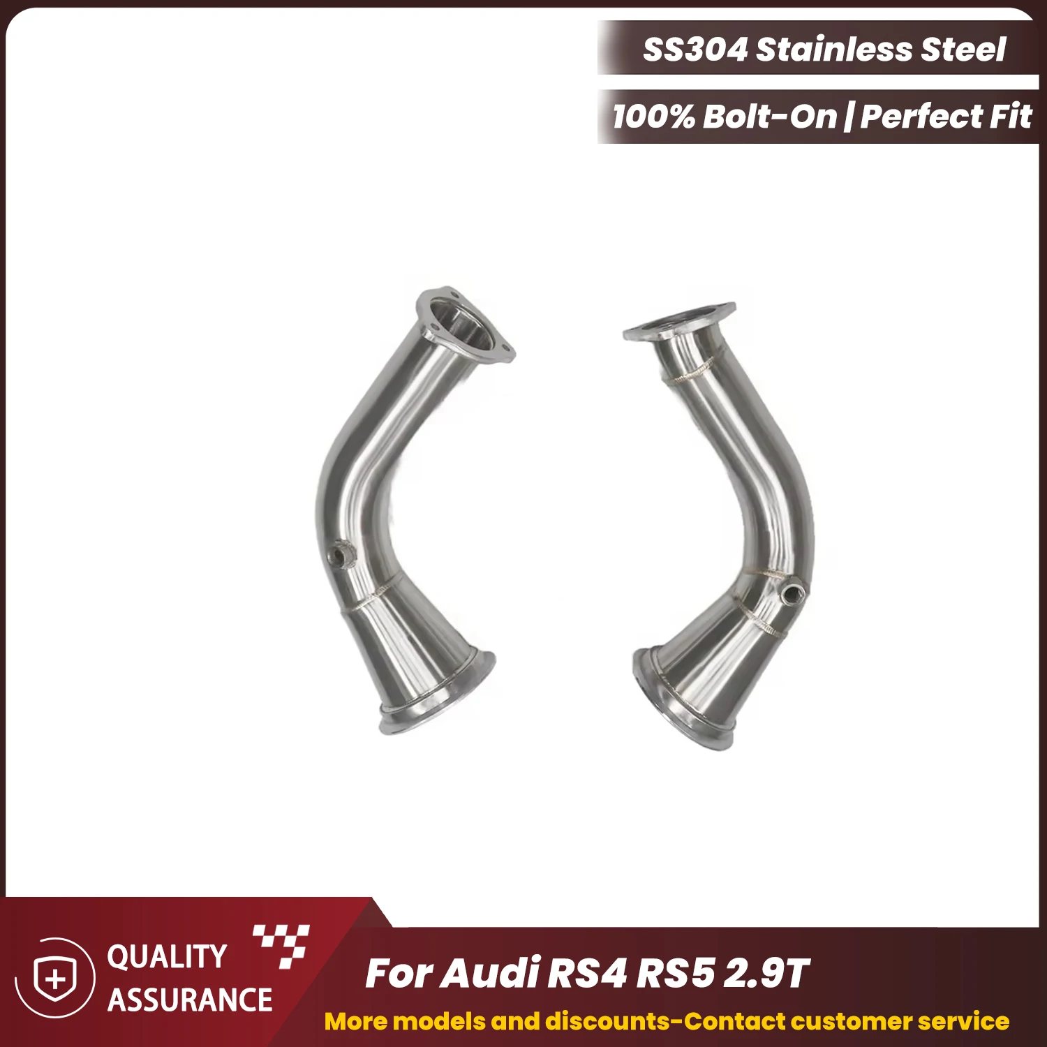 

ECCF Sports Downpipe For Audi RS4 RS5 2.9T Aggressive Exhaust Sound High Flow Performance Upgrade