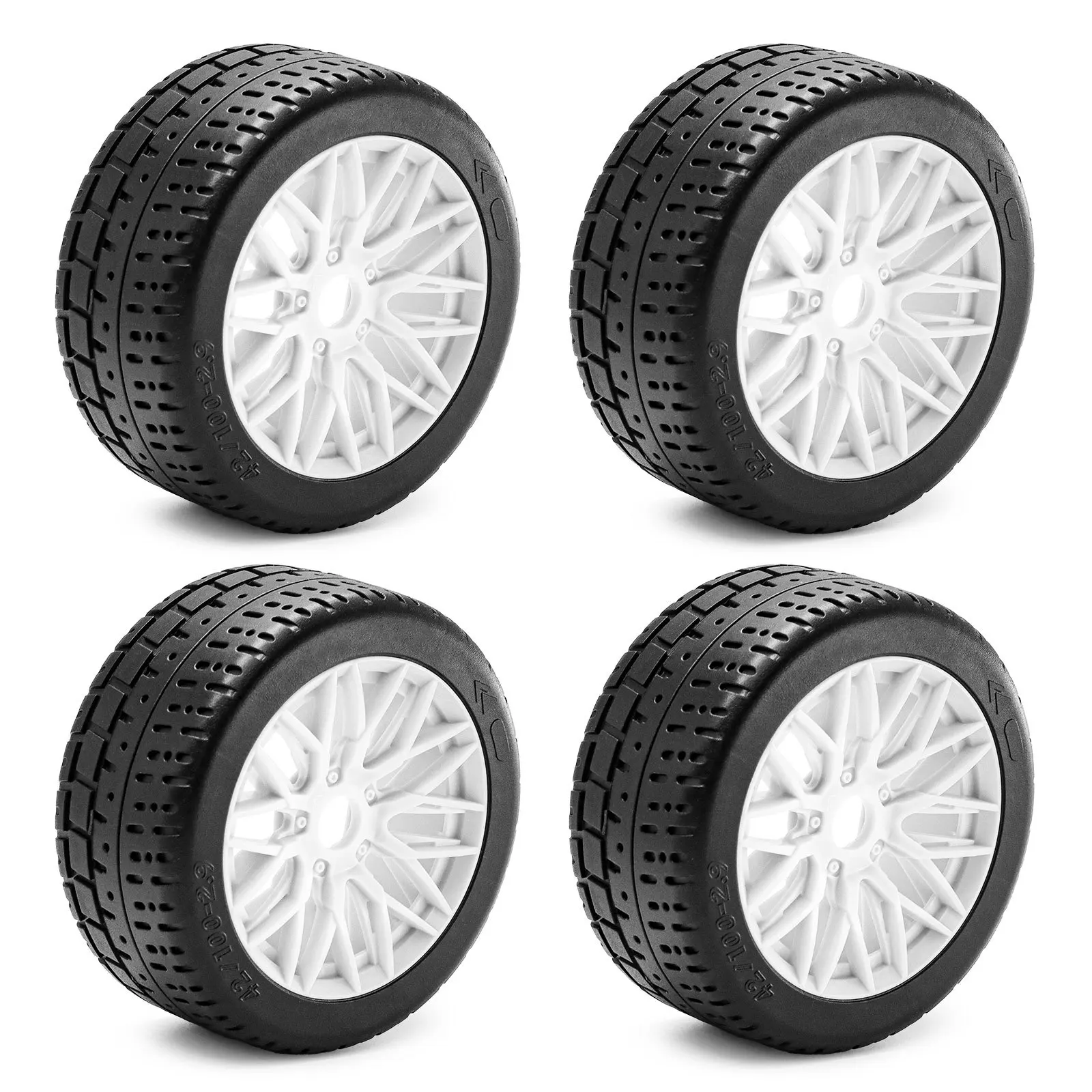4pcs 100×42mm RC Tires 17mm Hex for Arrma 1/7 Infraction/Felony/Limitless - High-Grip Upgrade Tires (Durable & Fast)