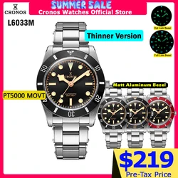 Cronos Luxury Men Watch 37mm Diver BB54 Vintage Automatic Wristwatches Female End Links Sapphire 20 Bar L6033