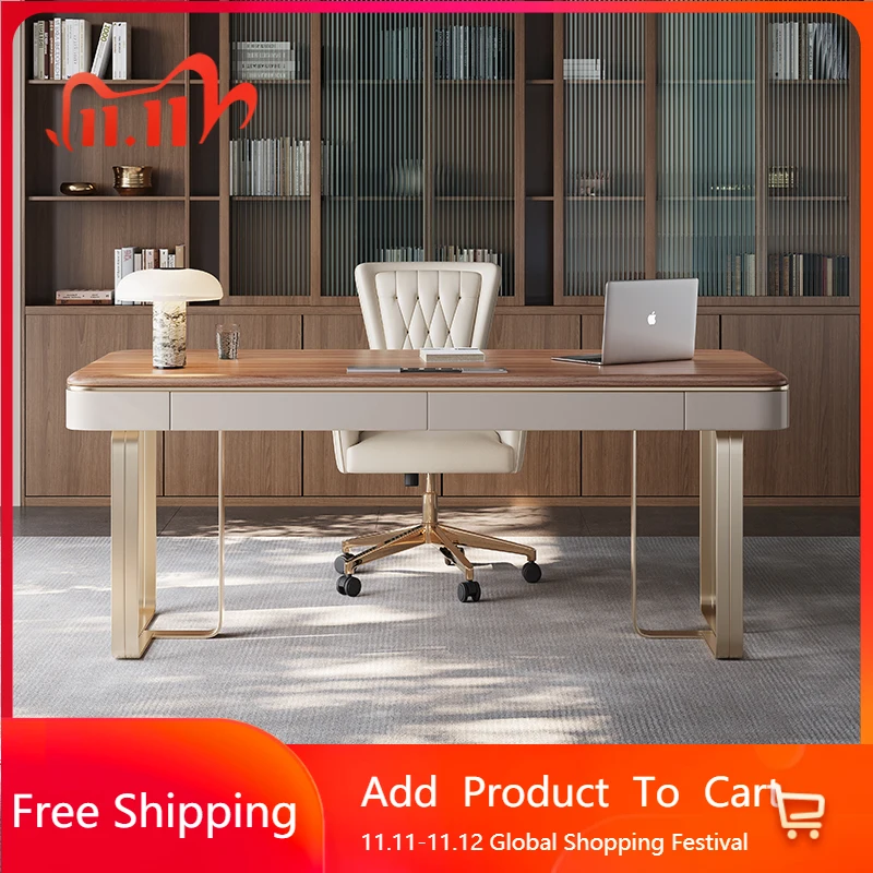 

Computer Asthetic Luxury Executive Desk Women Modern Manager Designer Writing Study Desks Gaming Nordic Biurko Lounge Furniture