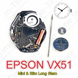 VX51 Movement Epson VX51e Movement Japan Movement Mini & Slim Long Stem 3 Hands Movement