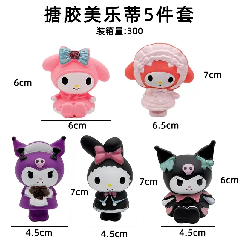 مرحبا كيتي 4 سنتيمتر الشكل بلدي ميلودي سانريو أنيمي Kawaii كورومي عمل جمع مجموعة من 5 المواد البلاستيكية هدايا للأطفال #5