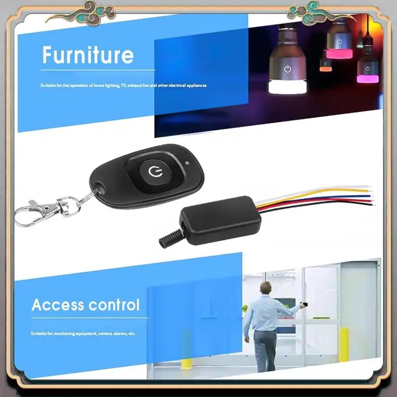 

Прочный мини-реле постоянного тока 5-12 В, пульт дистанционного управления, небольшой контактный код обучения, беспроводной приемник-передатчик ASK 433 МГц