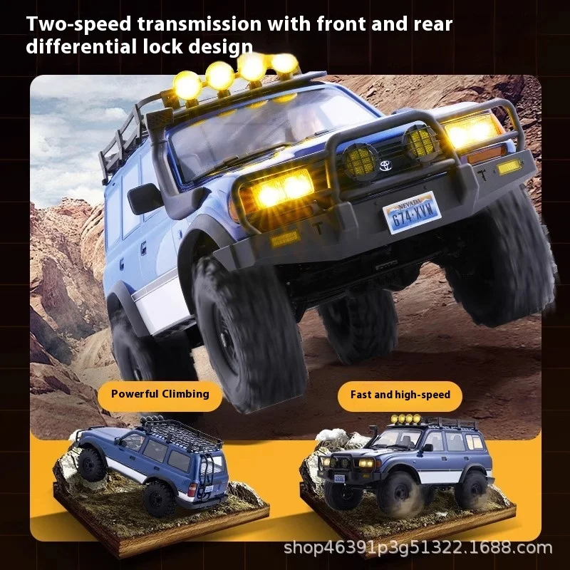 Fms novo veículo de escalada off road de simulação fcx10 pro lc80 com controle remoto de alta e baixa velocidade, presente de aniversário masculino