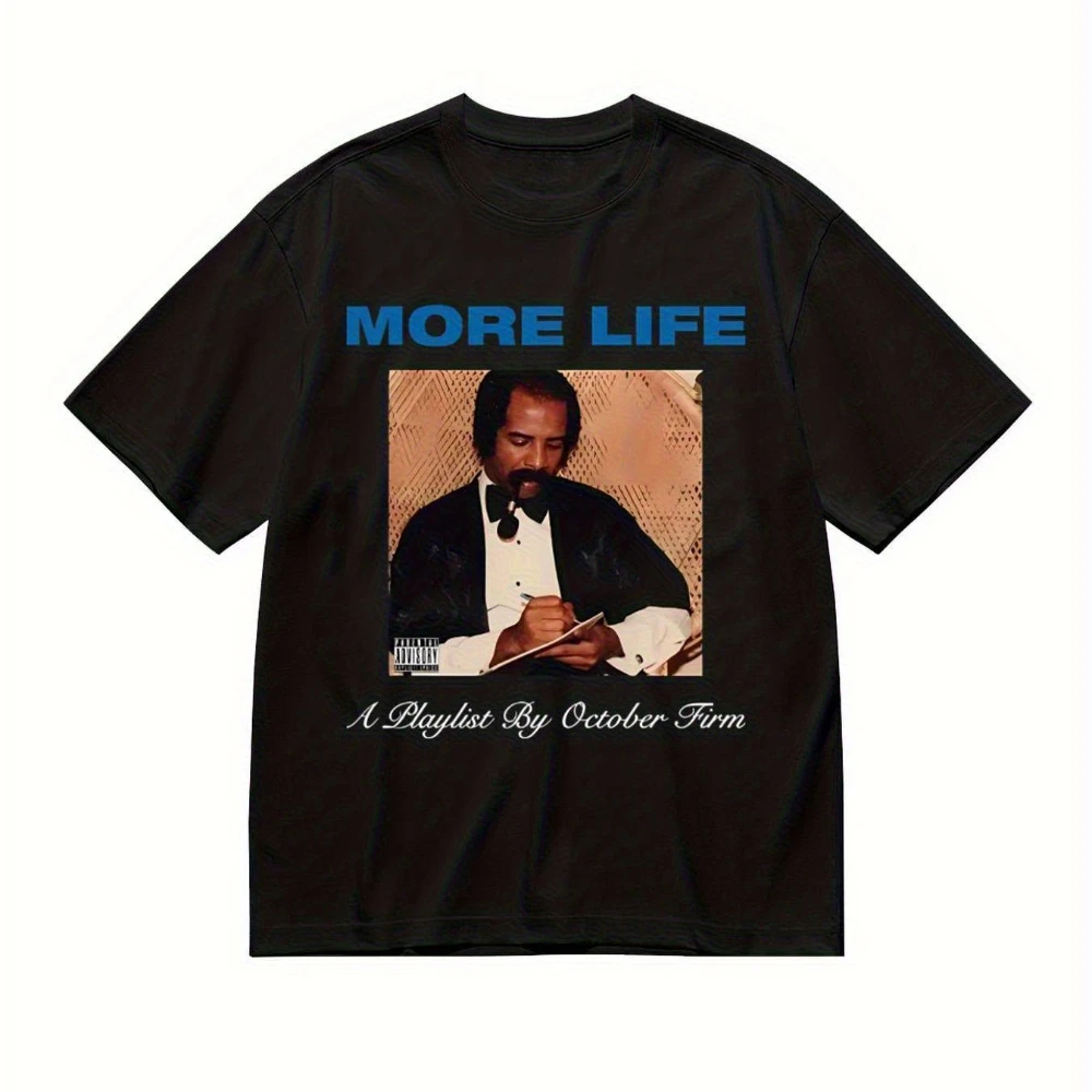 Rapper Drake T-shirt Music Album More Life Graphic T-shirts Men's Women's Vintage Gothic Hip Hop Oversized T Shirts Streetwear