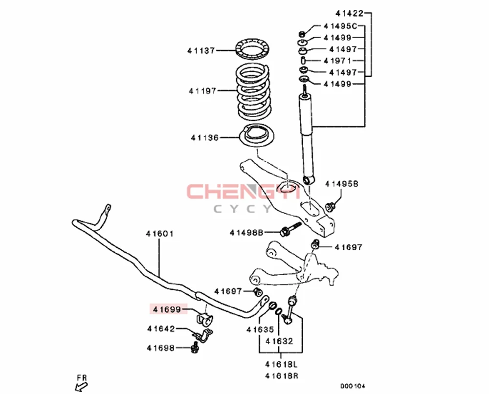 Suspension Stabilizer Bushing Rubber Kits For Mitsubishi Pajero Montero V73W V75W V77W V93W V97W MR374520 MR418547