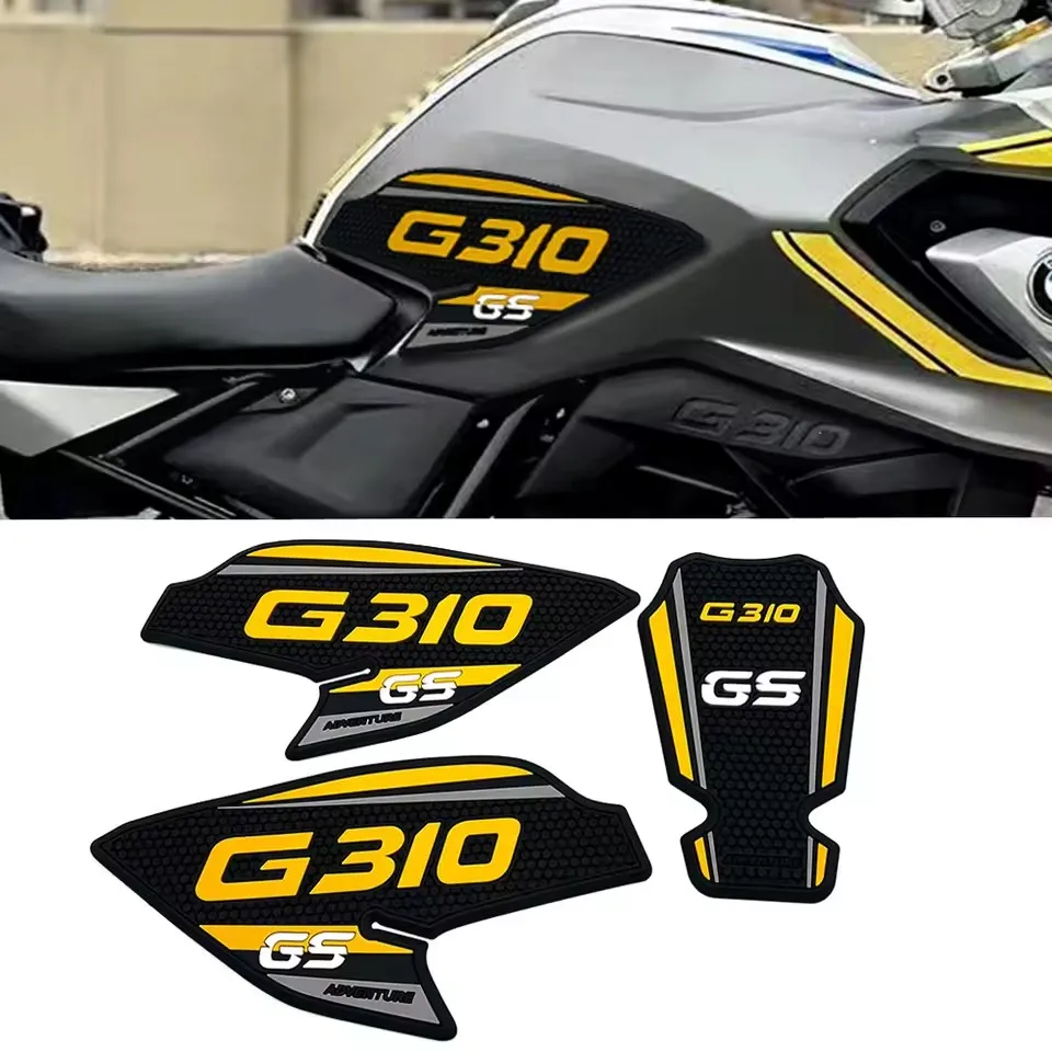 For BMW G310GS G310 GS Rubber Motorcycle Tank Pad Protector Sticker Kit Anti Slip Side Fuel Tank Decals Adhesive Traction Pads