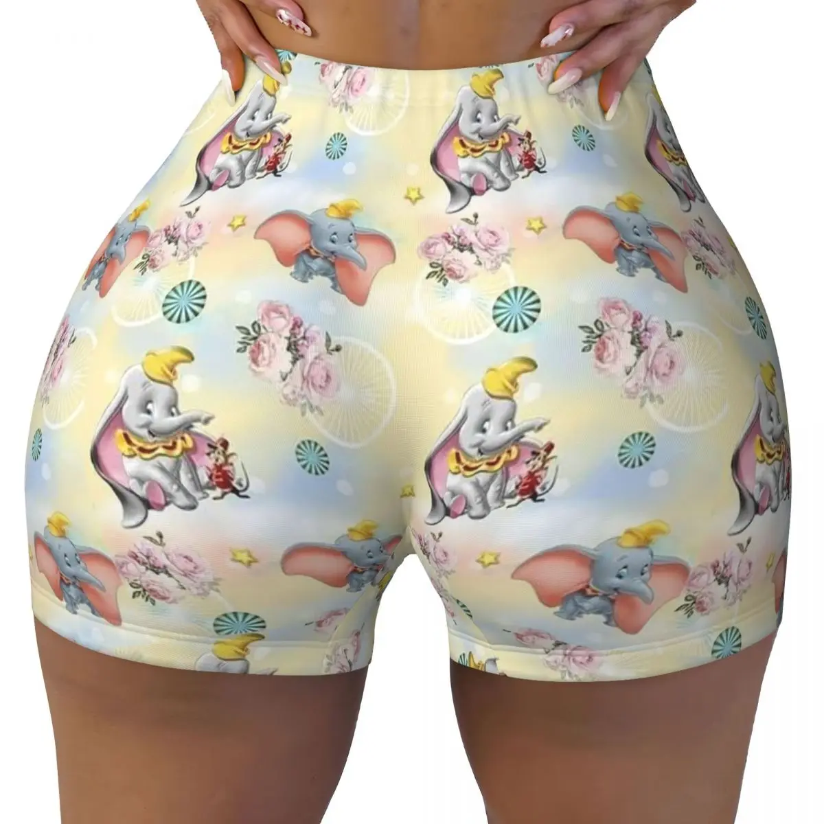 

Custom Dumbo Kawaii Gym Biker Running Shorts Women's Workout Yoga Shorts