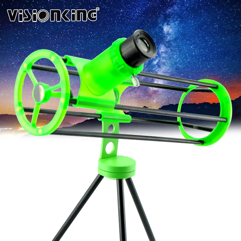 Visionking Professional 76300 telescopio astronomico spazio riflettore newtoniano bambino cielo osservazione esperimento scientifico simulare