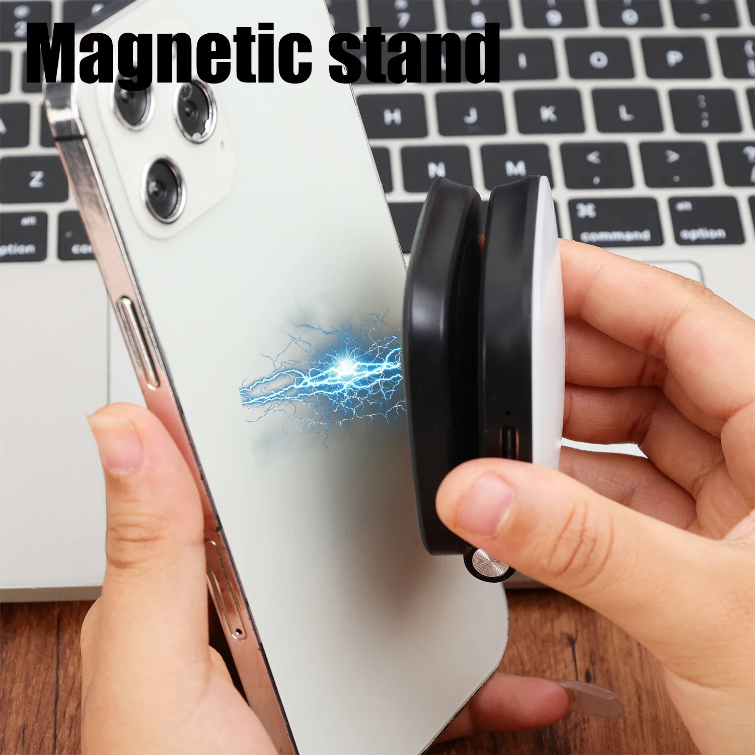 Portable Mini Mirror With Fill Light For iPhone Samsung Mi Universal Magnetic LED Selfie Lights Adjustable Brightness Flashes