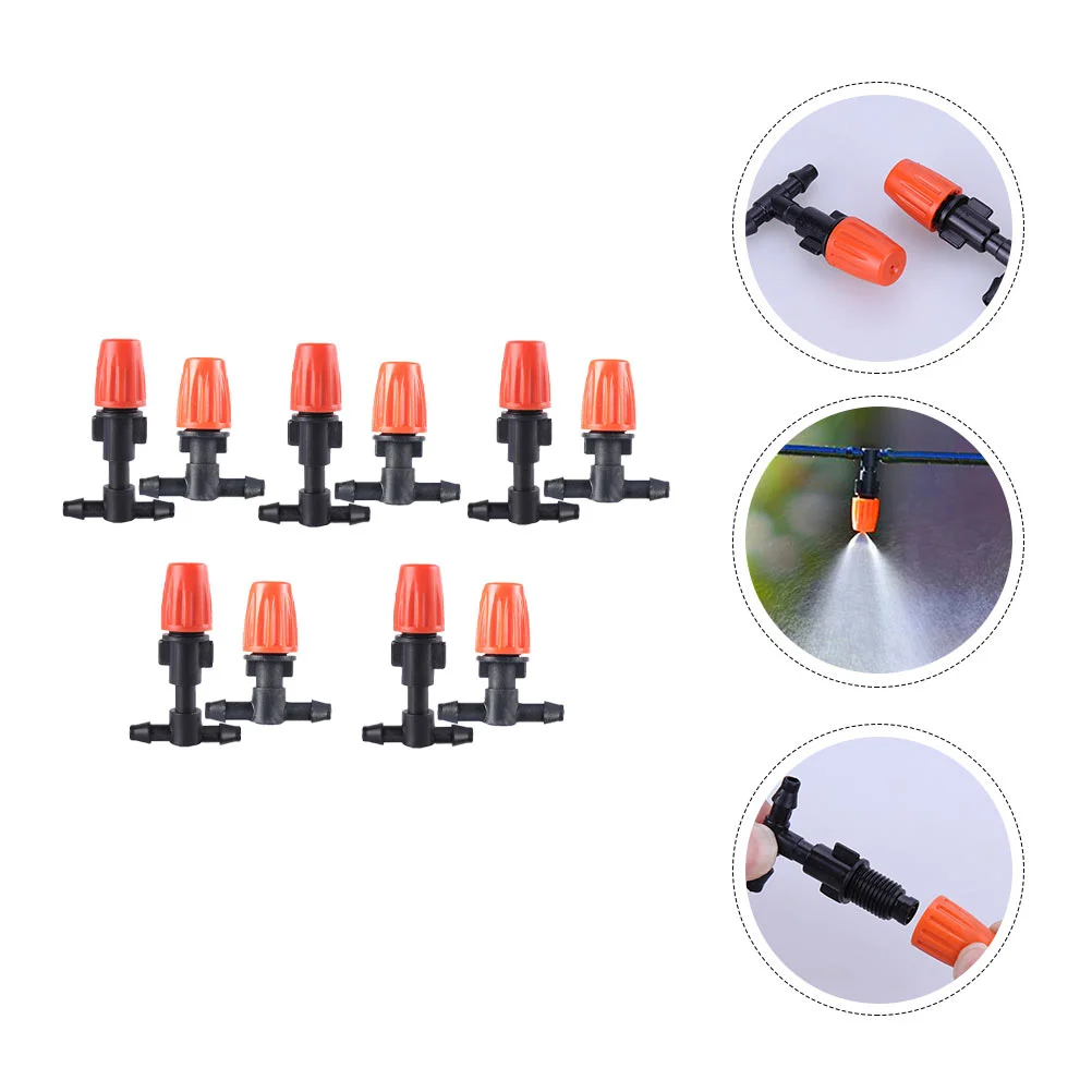 

20 Pcs Suite Connector Micro Sprinkler Irrigation Head Distribution Tubing Hose Mister Nozzle Pom Plastic Garden System