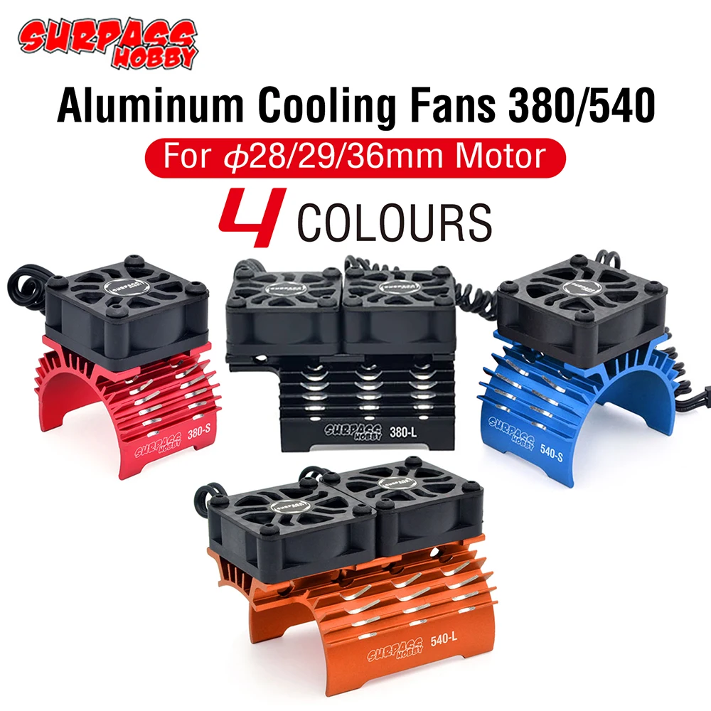SURPASS HOBBY RC Motor Fan Cooling Heatsink for 380 390 540 550 Brushless Motor 28/29/36mm