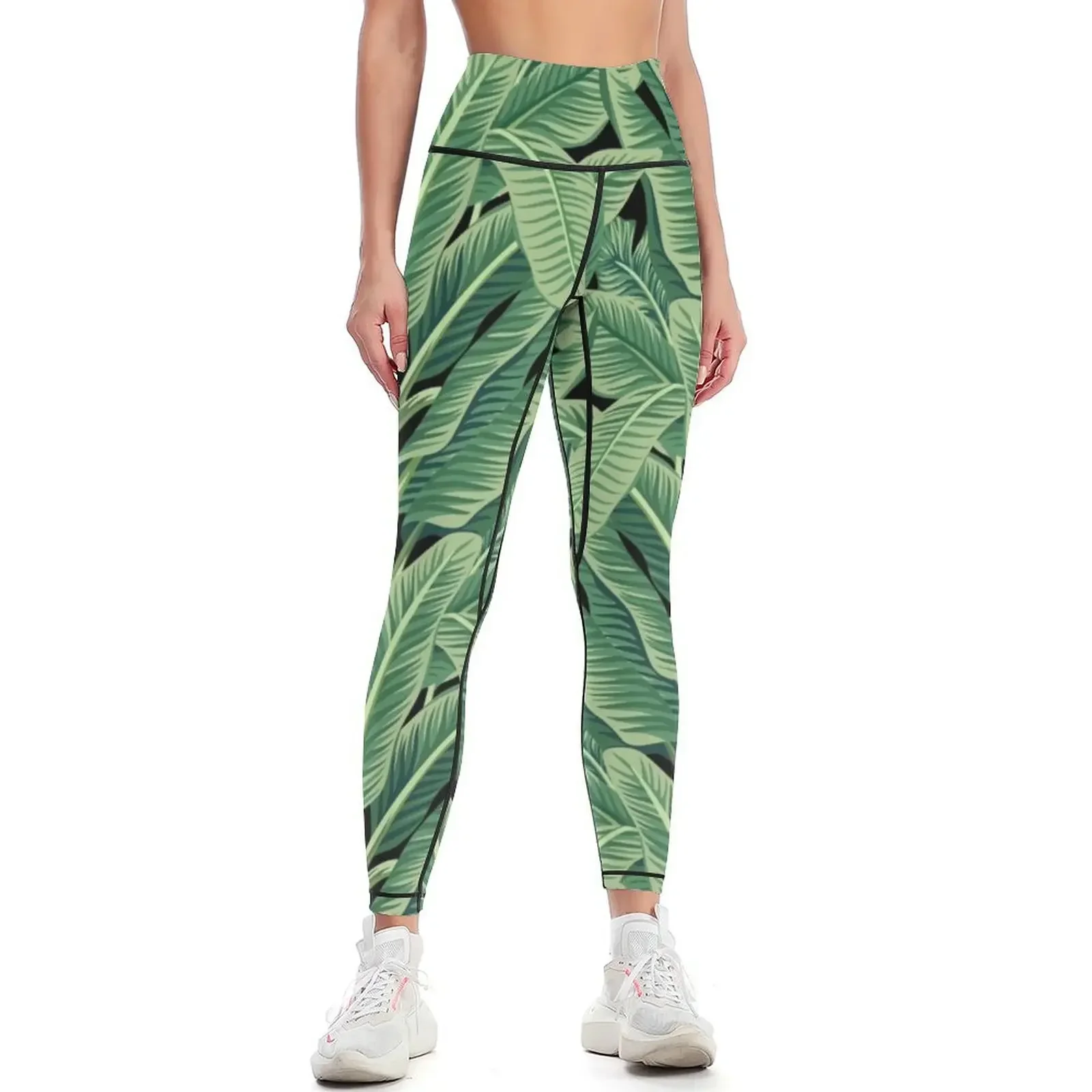 

Green Tropical Banana Leaves II Leggings gym top sports for sports tennis for Fitness woman Womens Leggings