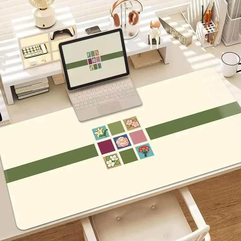 

Cartoon illustration mouse pad oversized cute girl dormitory computer table pad large keyboard pad