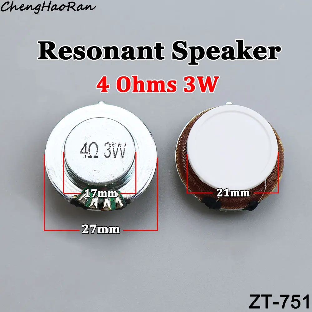 1 Piece 27MM 4R 3W or 44MM 8R 10W Resonance Stereo Speaker Vibration Vibration Speaker 4 Ohms 3 Watt or 8 Ohms 10 Watt Speaker