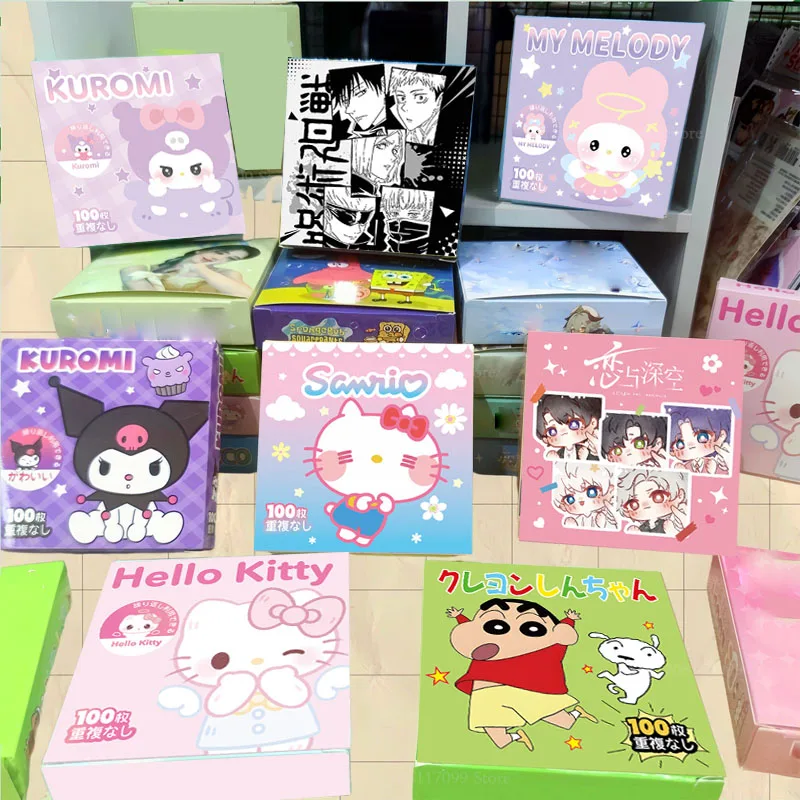 

100Pcs Sanrio Hello Kitty Kuromi Cinnamoroll Pochacco Stickers for Kids Girls DIY Laptop Phone Diary Cute Cartoon Sanrio Sticker