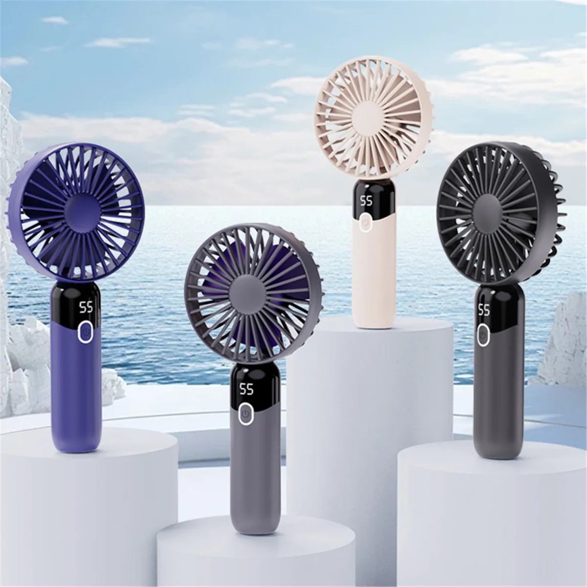 USB Rechargeable Mini Portable Fan, 6 Speeds, Lightweight Handheld Fan, Perfect for the Office, Outdoors, Travel and Camping