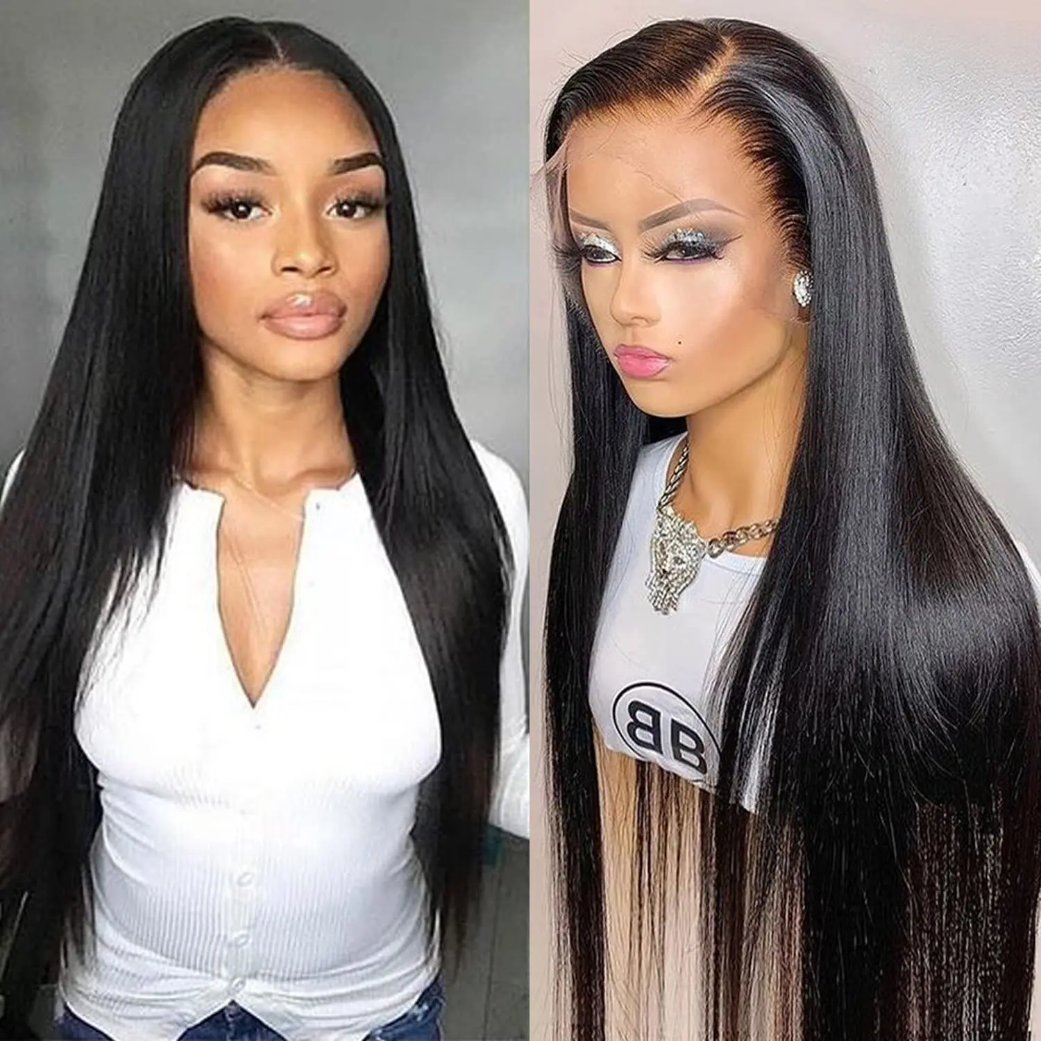 220% 32 Inch Straight Human Hair Lace Frontal Wig Brazilian 13x6 Lace Front Human Hair Wigs 13x4 Glueless For Women Pre Plucked