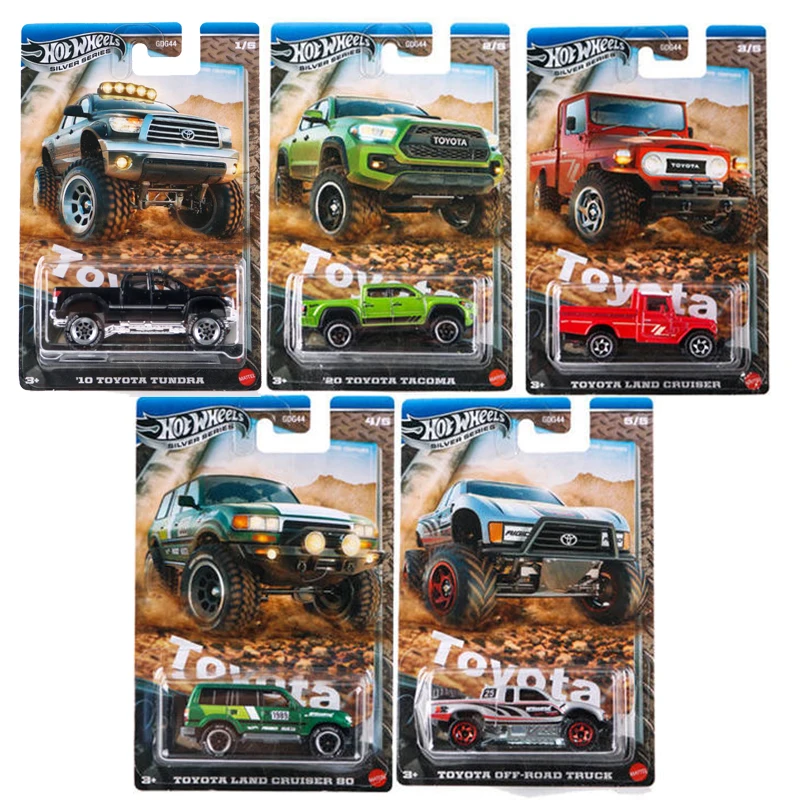 

Оригинальный автомобиль Hot Wheels, серебряная серия, игрушки для мальчиков, 1:64, литой под давлением Land Cruiser Tacoma Tundra, модель внедорожного грузовика, подарок на день рождения