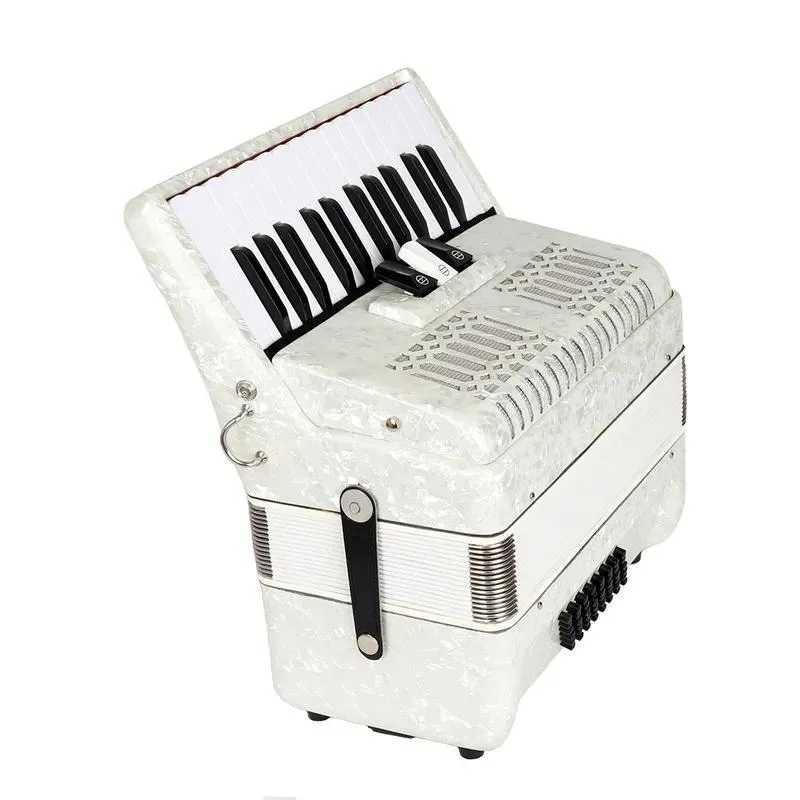 26 Key 48 Bass 3 Row Reed Accordion Celluloid Beginner Adult Musical Instrument Keyboard Accordion