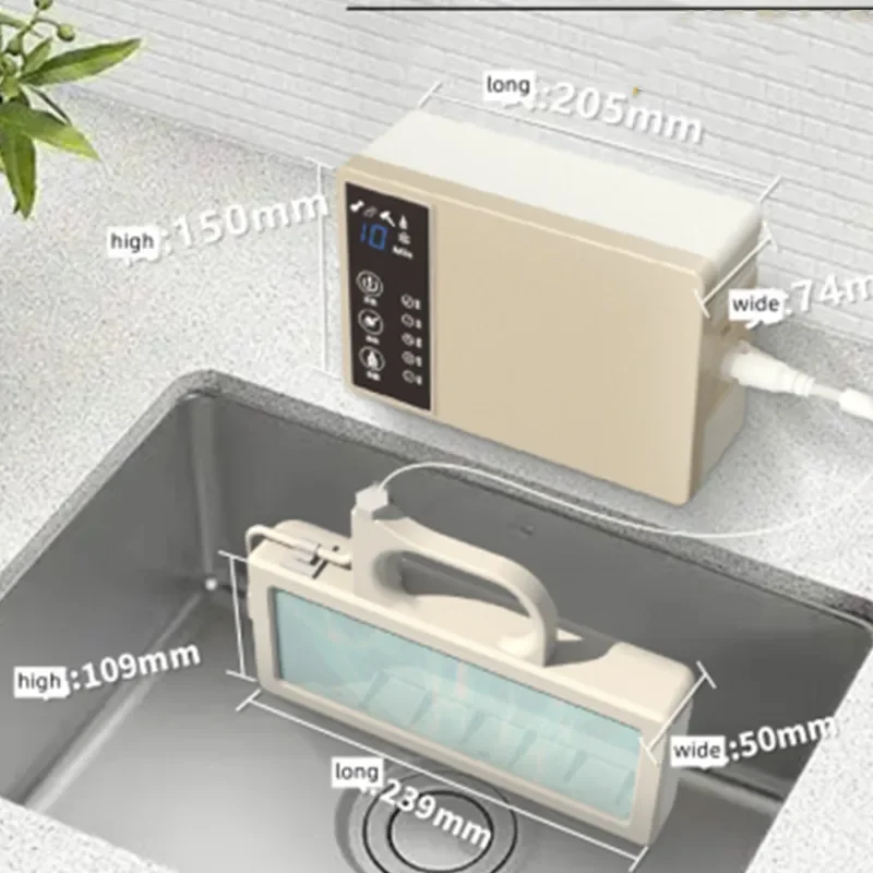 Q6-400 Ultrasonic Dishwasher Household Portable Dish Washer Small Freestanding Sink Dishwasher Automatic  Installation Free