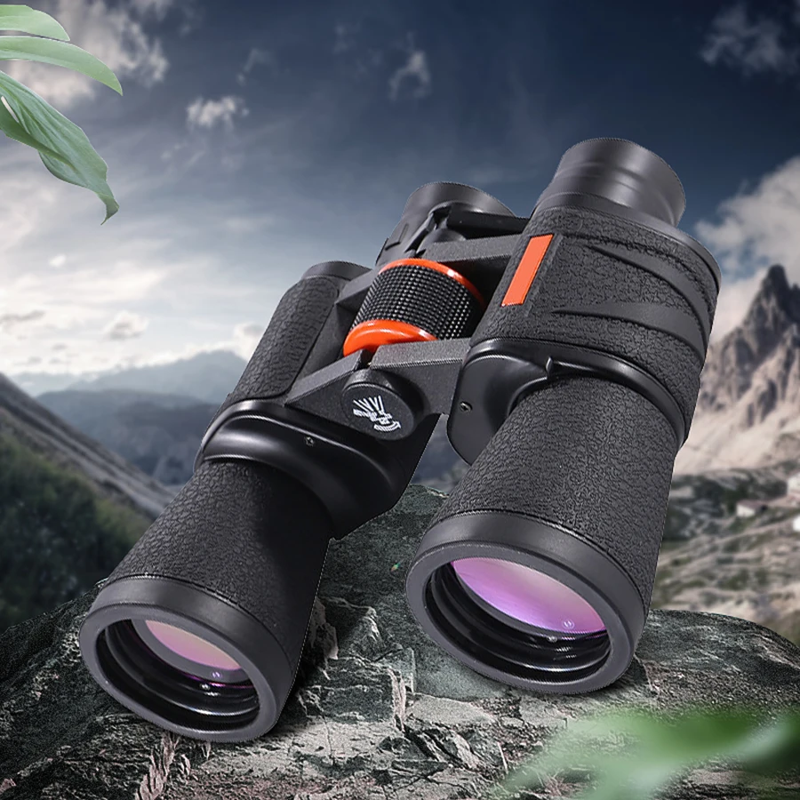 

20X50 binoculars Low Light BAK-4 Prism IPX4 Professional Telescope Orange suitable for camping fishing sightseeing
