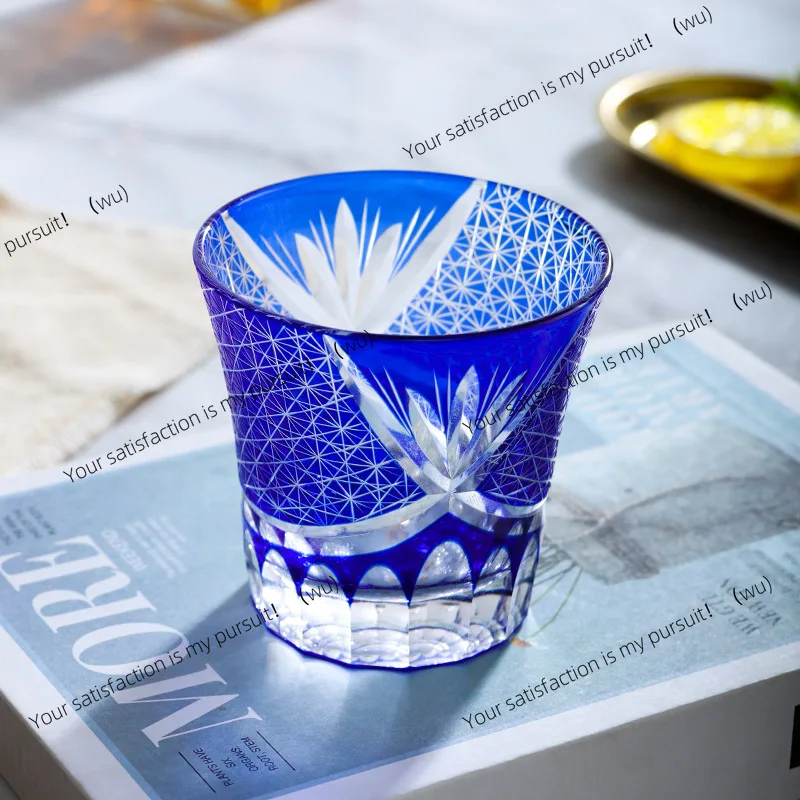 Crystal glass whiskey glass engraving hand engraving