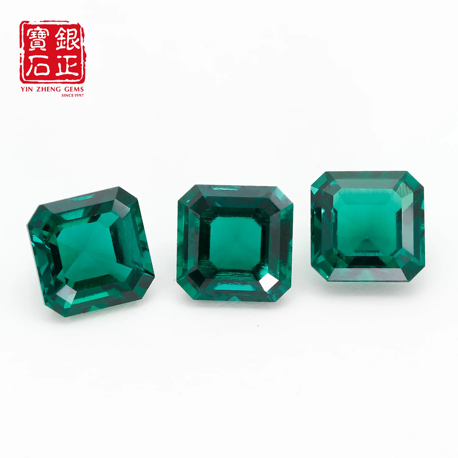 YinZheng Asscher Cut Zambian Emerald Hydrothermal Lab Emerald Loose Stone With Certificates Can Be Provided Lab Zambian Emerald - Image 4