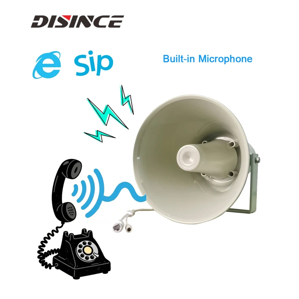 sip-intercom-30w-poe-ip-horn-loudspeakers-waterproof-outdoor-support-onvif-multicast-rtsp-tts-multicast-ipv4-6-openvpn-web
