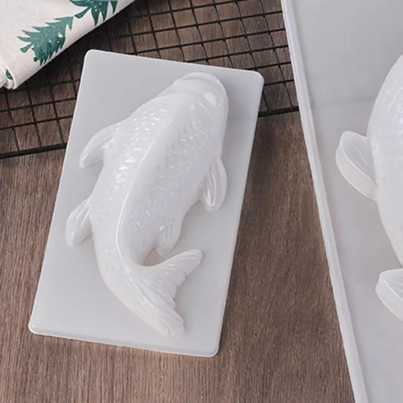 Koi Fish Plastic Cake Chocolate Mould Jelly Handmade Sugarcraft Bar Candy Mold Household Kitchen Bakeware Cake Tools
