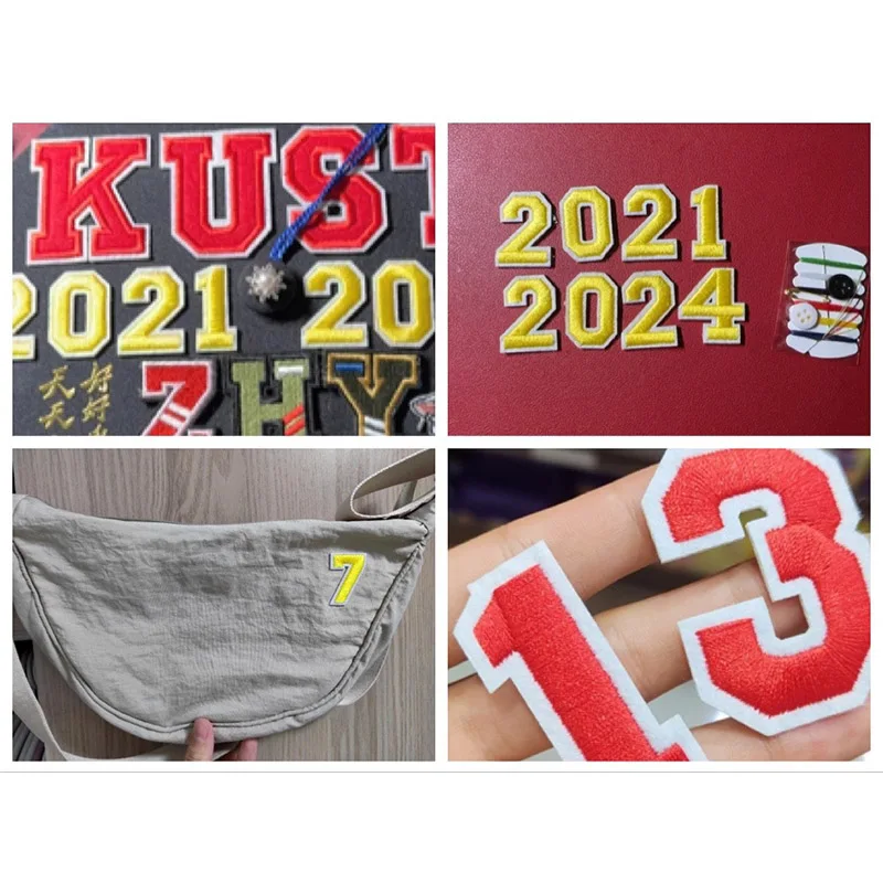 

10pc Emblem Patches Sports clothes DIY Number Applique Digital Number Aoolique Iron on Patches