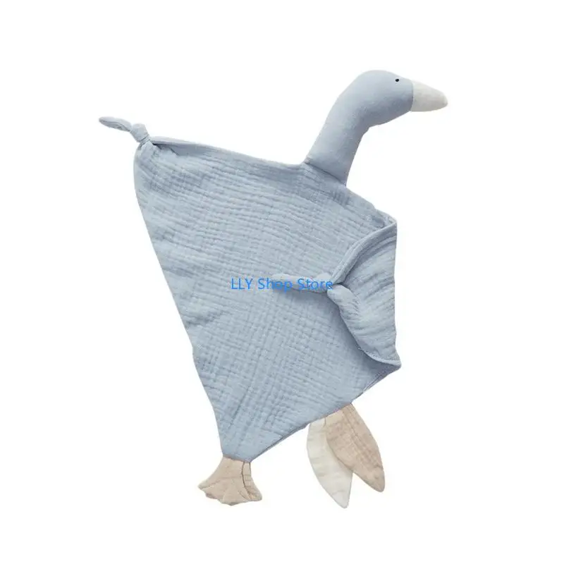 

T8UD Cotton Security Blanket Drooling Bib Cotton Soothe Towel Teething Nursing Bib