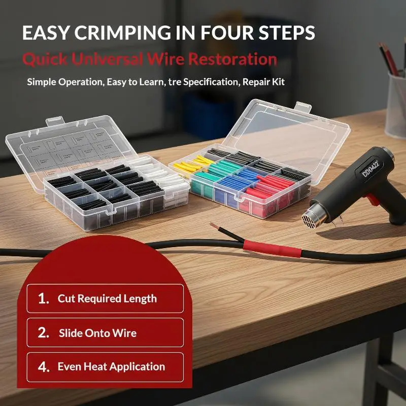 580/560Pcs Heat Shrink Tubing Kit EVA Material In 6 Colors 11 Sizes - Ideal For Electrical Insulation, Repairs, And Wire Conne