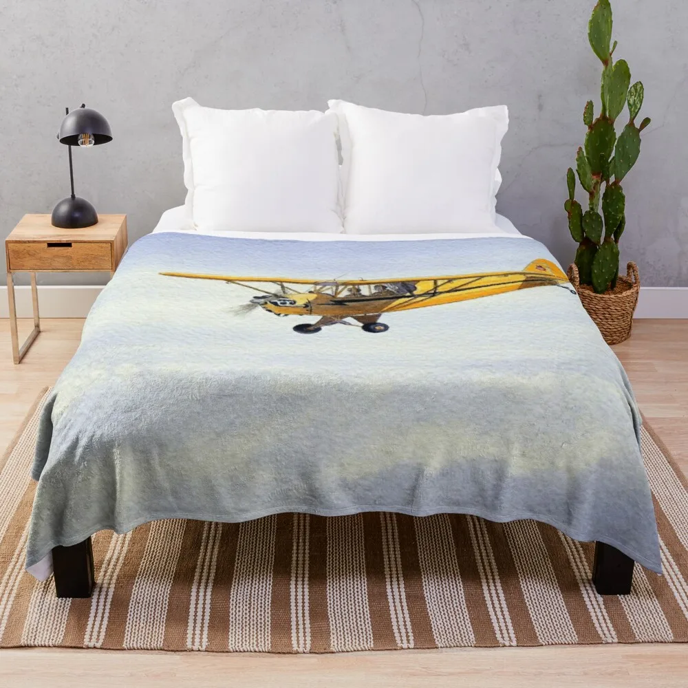 Piper J-3 Cub Throw Blanket Sofa Quilt For Sofa