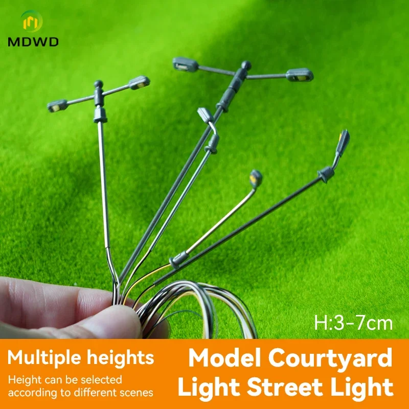 New 10pcs/lot 3v Hybrid Garden Light Model Multi scale Model Railway Train Light Pillar Street Light